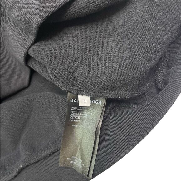 Balenciaga Crest-Motif Cotton Sweatshirt Hoodie Unisex - Picture 7 of 9